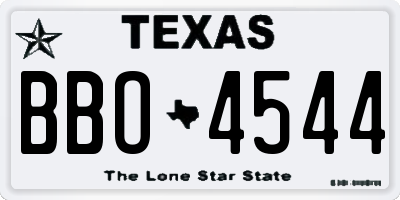 TX license plate BBO4544