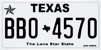 TX license plate BBO4570