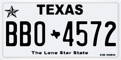 TX license plate BBO4572