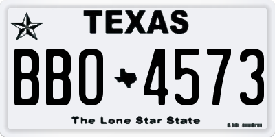 TX license plate BBO4573