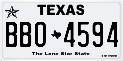 TX license plate BBO4594