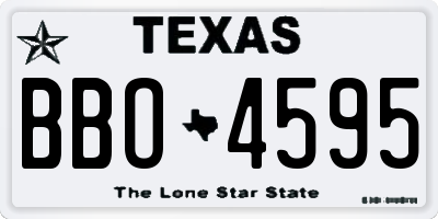 TX license plate BBO4595