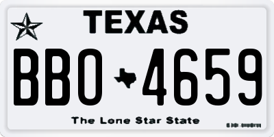 TX license plate BBO4659