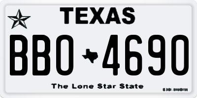 TX license plate BBO4690