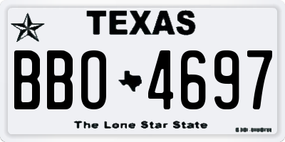 TX license plate BBO4697