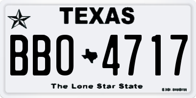 TX license plate BBO4717