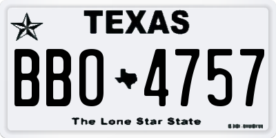 TX license plate BBO4757