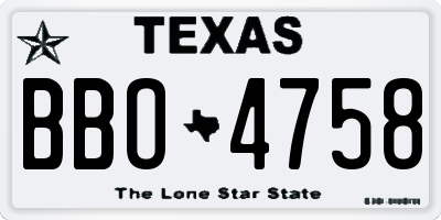 TX license plate BBO4758