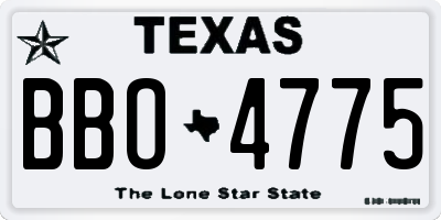 TX license plate BBO4775