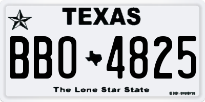 TX license plate BBO4825