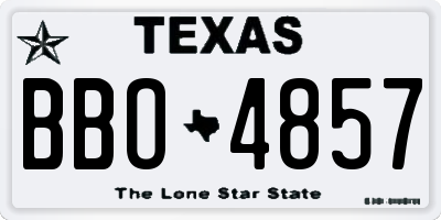 TX license plate BBO4857
