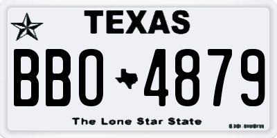 TX license plate BBO4879