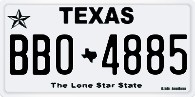 TX license plate BBO4885