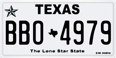 TX license plate BBO4979