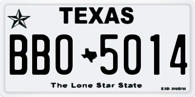 TX license plate BBO5014