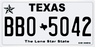 TX license plate BBO5042