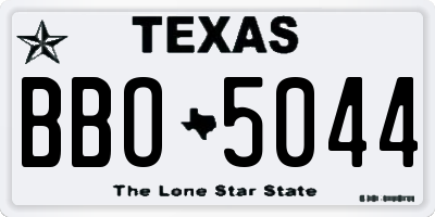 TX license plate BBO5044