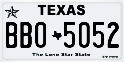 TX license plate BBO5052