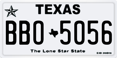 TX license plate BBO5056