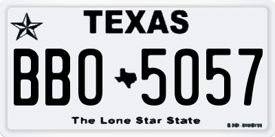 TX license plate BBO5057