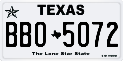 TX license plate BBO5072