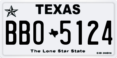 TX license plate BBO5124