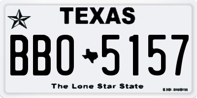 TX license plate BBO5157