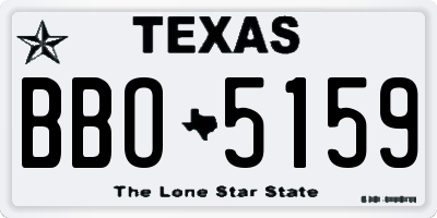 TX license plate BBO5159