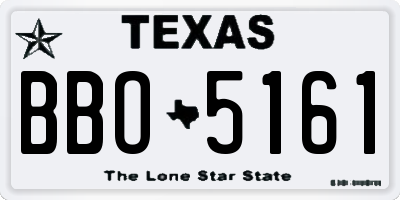 TX license plate BBO5161