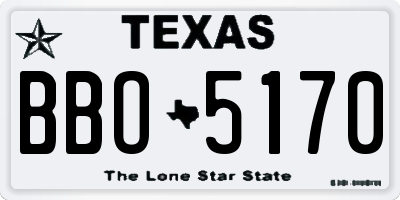 TX license plate BBO5170