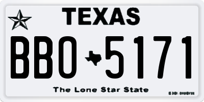 TX license plate BBO5171