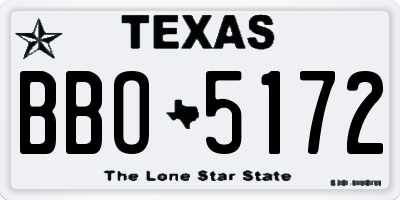 TX license plate BBO5172