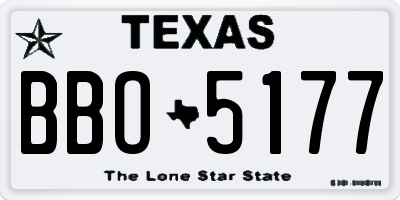 TX license plate BBO5177