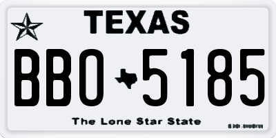 TX license plate BBO5185