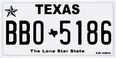TX license plate BBO5186