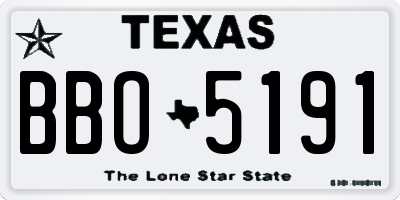 TX license plate BBO5191
