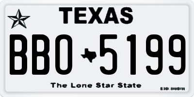 TX license plate BBO5199