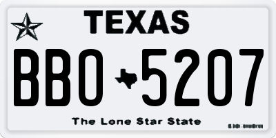 TX license plate BBO5207