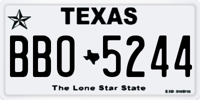 TX license plate BBO5244
