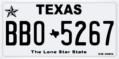 TX license plate BBO5267