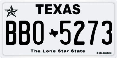 TX license plate BBO5273
