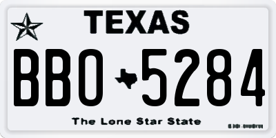 TX license plate BBO5284