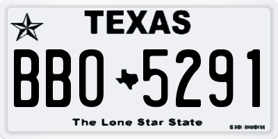 TX license plate BBO5291