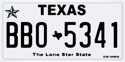 TX license plate BBO5341