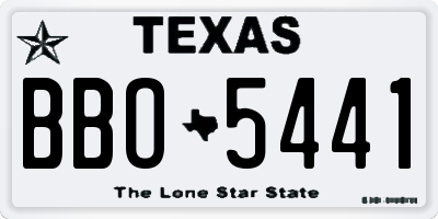 TX license plate BBO5441