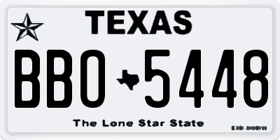 TX license plate BBO5448
