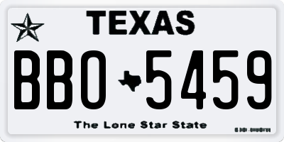 TX license plate BBO5459