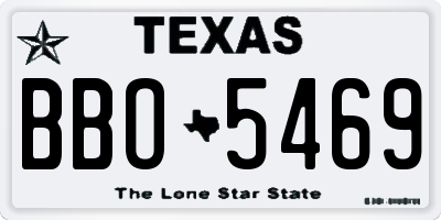 TX license plate BBO5469