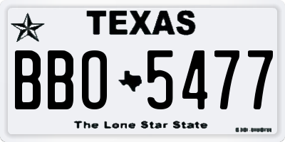TX license plate BBO5477