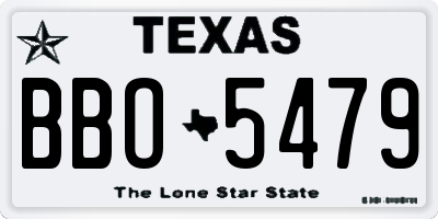 TX license plate BBO5479